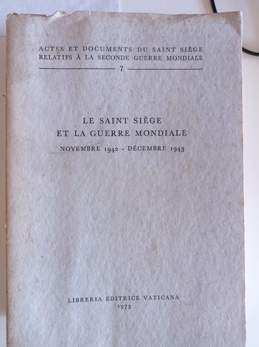 Le Saint Siege et la guerre mondiale Vol. 7 - copertina