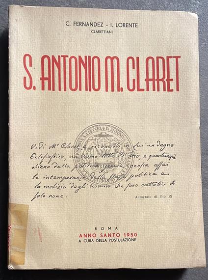 S. Antonio M. Claret. Profili ed istantanee - copertina