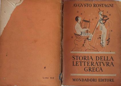 Storia della letteratura greca - Augusto Rostagni - copertina