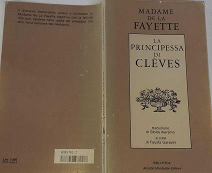 La principessa di Cleves - M. Madeleine La Fayette - copertina