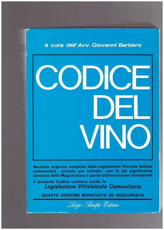 Codice del vino - copertina