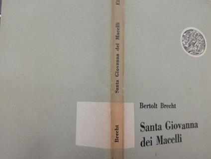 Santa Giovanna dei Macelli - Bertolt Brecht - copertina