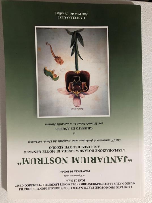 "Januarium Nostrum" l'esplorazione botanica di Monte Gennaro agli inizi del XVII secolo - Gian Carlo De Angelis - copertina