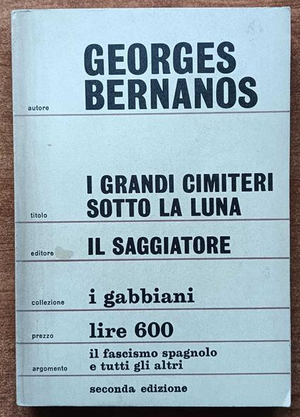 I grandi cimiteri sotto la luna - Georges Bernanos - copertina
