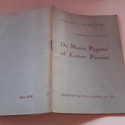 Da Mario Pagano ad Enrico Pessina - Gennaro Marciano - copertina