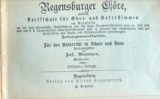 Regensburger Chore - copertina