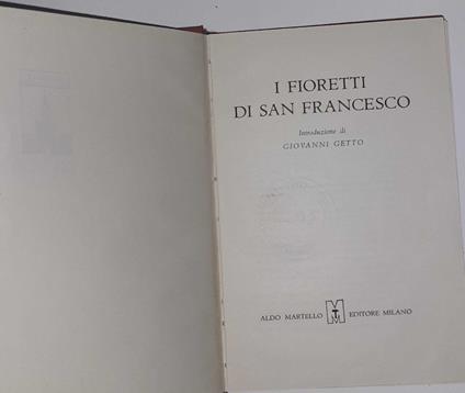 I fioretti di San Francesco - Giovanni Getto - copertina