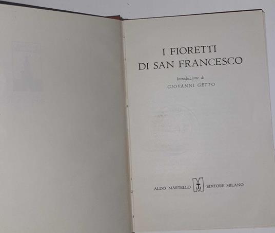 I fioretti di San Francesco - Giovanni Getto - copertina