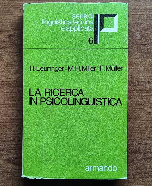 la ricerca in psicolinguistica - copertina