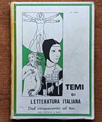 TEMI DI LETTERATURA ITALIANA Vol II Dal Cinquecento al 700