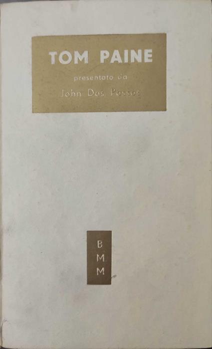 Tom Paine - John Dos Passos - copertina
