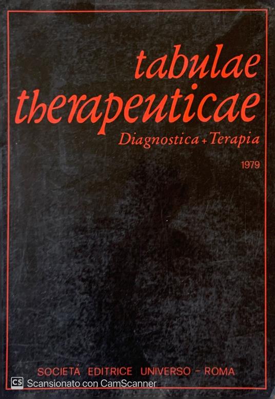 Tabulae Therapeuticae - copertina