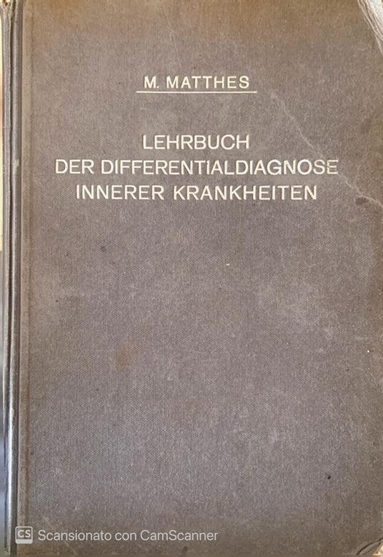 Lehrbuch der Differentialdiagnose innerer Krankheiten - copertina