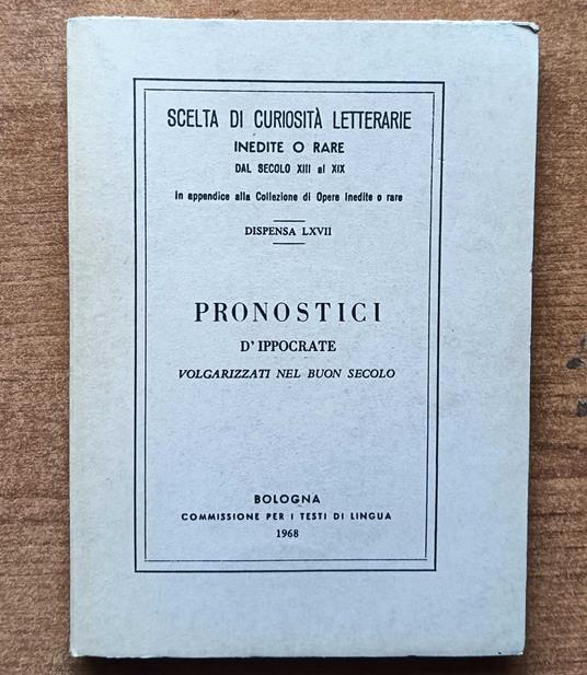 Pronostici - Ippocrate - copertina