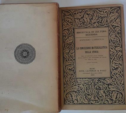 La concezione materialistica della storia - Antonio Labriola - copertina