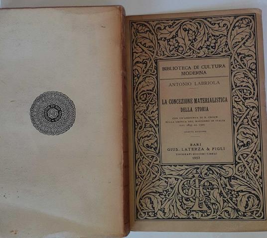 La concezione materialistica della storia - Antonio Labriola - copertina