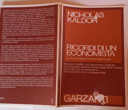 Rocordi di un economista - Nicholas Kaldor - copertina