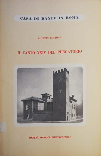 Il canto XXIV del Purgatorio - Giuseppe Cottone - copertina