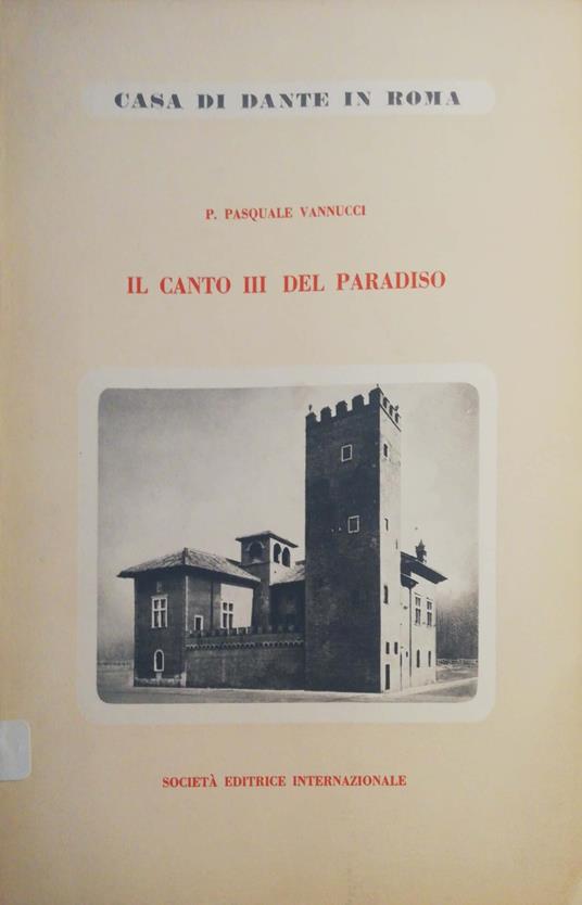 Il canto III del Paradiso - Pasquale Vannucci - copertina