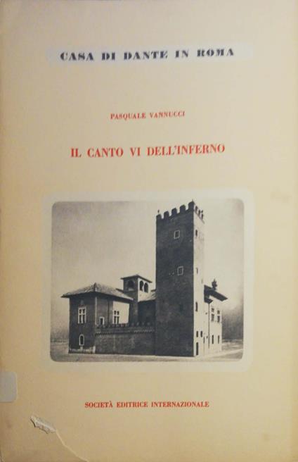 Il canto VI dell'Inferno - Pasquale Vannucci - copertina