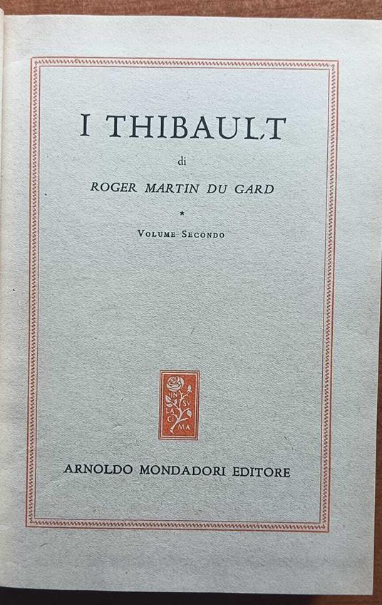 I Thibault - Roger Martin du Gard - copertina