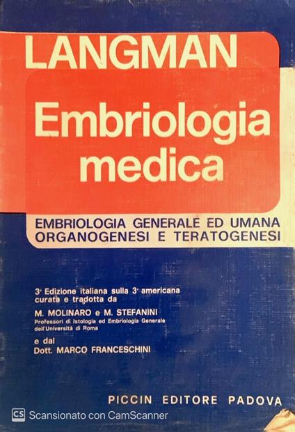 Embriologia medica - copertina