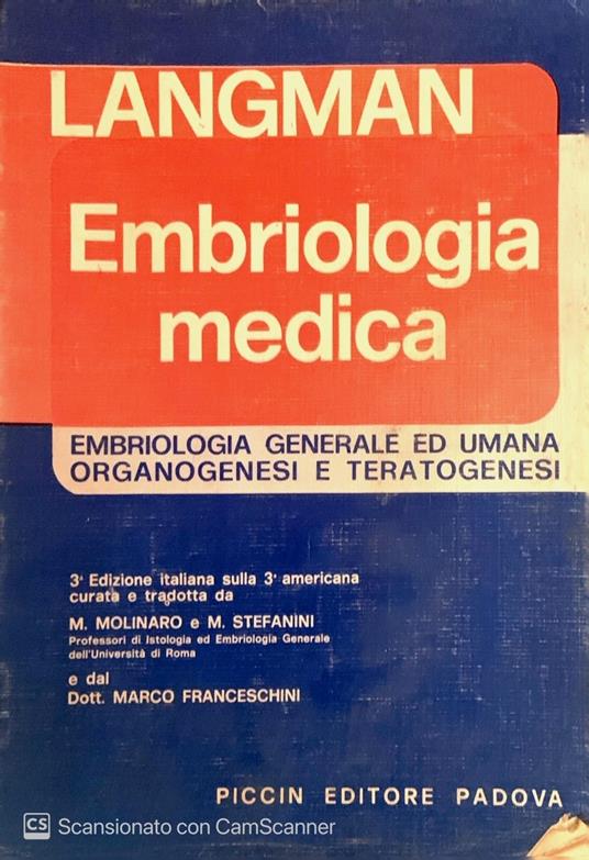 Embriologia medica - copertina