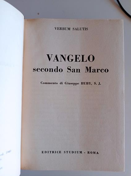 Vangelo secondo San Marco - copertina