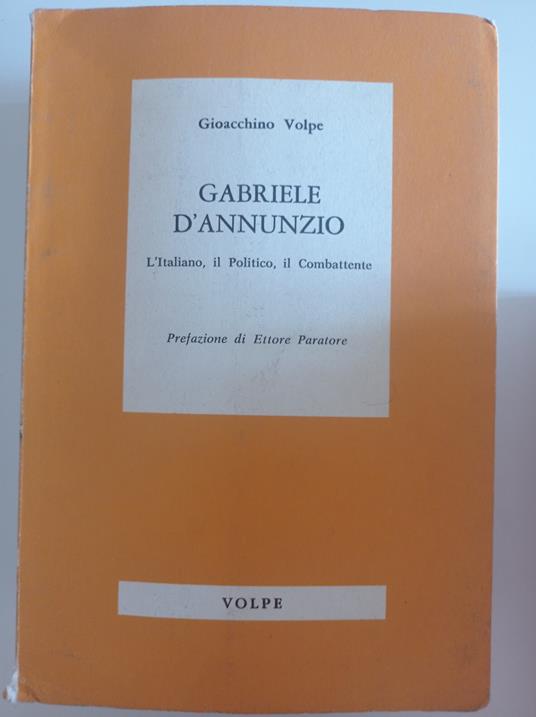 Gabriele D'Annunzio - Gioacchino Volpe - copertina