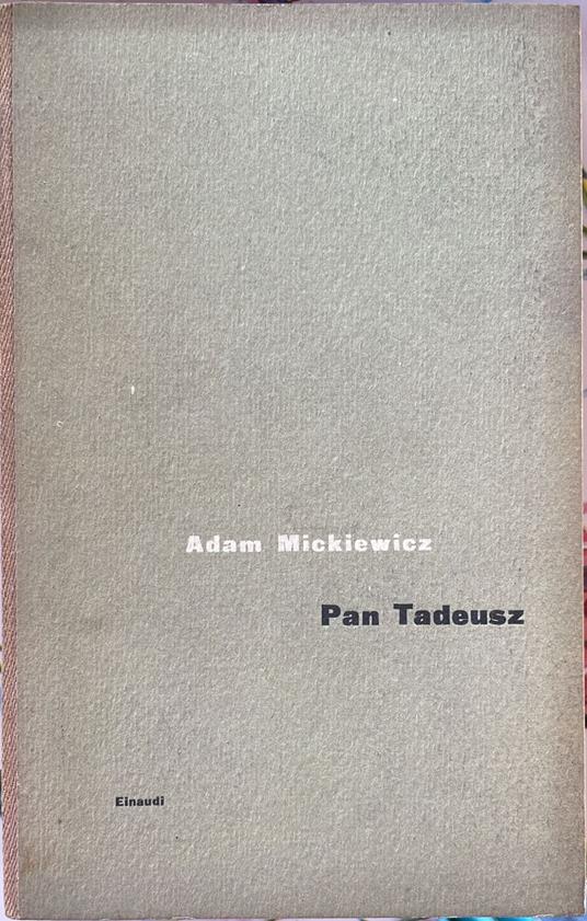 Pan Tadeusz - Adam Mickiewicz - copertina