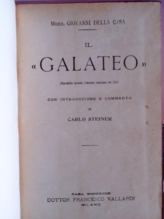 Il Galateo - copertina
