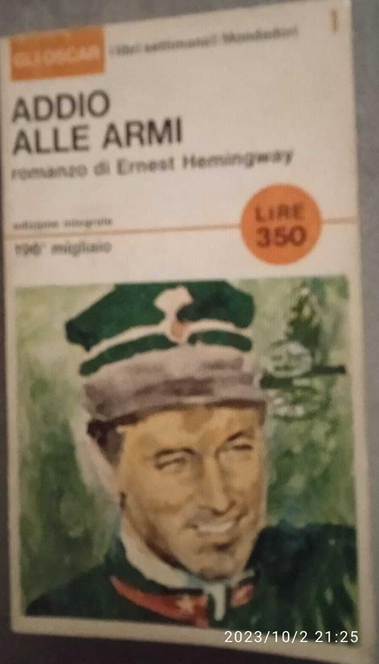 Addio alle armi - Ernest Hemingway - copertina