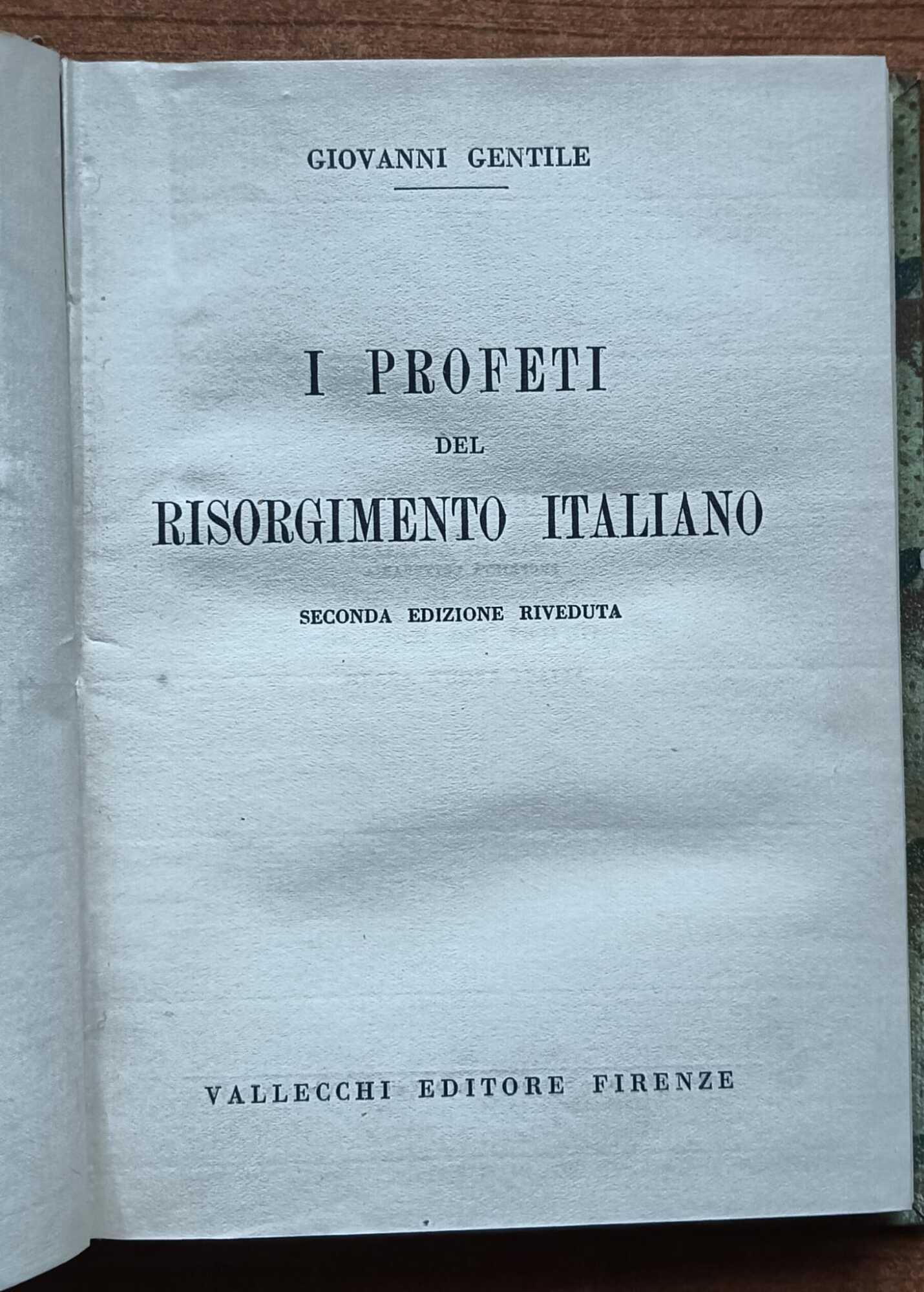 I profeti del risorgimento italiano
