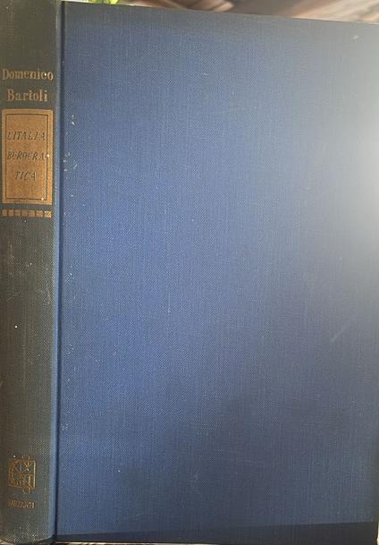 L' Italia burocratica - Domenico Bartoli - copertina