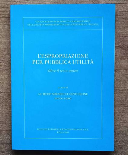 L' espropriazione per pubblica utilità - copertina