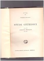 Studi Giuridici Volume III Diritto Privato Prima parte