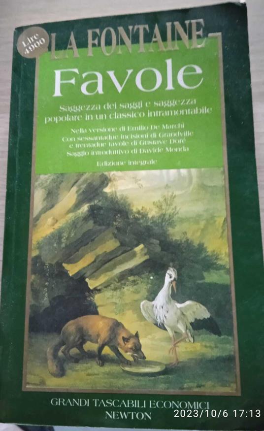 Favole - Jean de La Fontaine - copertina