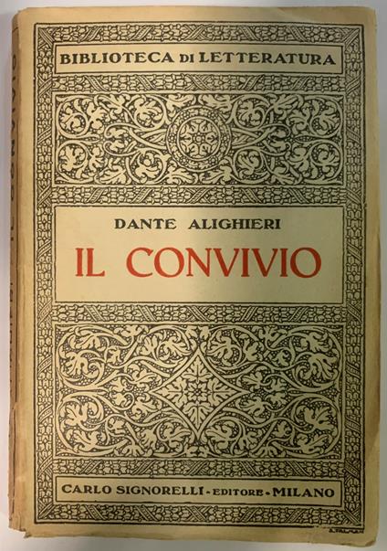 Il Convivio - Dante Alighieri - copertina