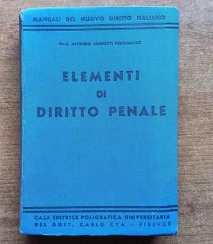 Elementi di diritto penale - copertina