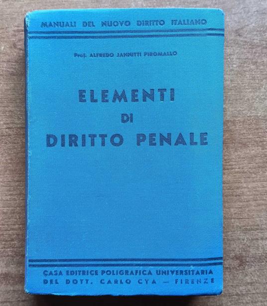 Elementi di diritto penale - copertina