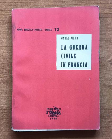 La guerra civile in Francia - Karl Marx - copertina