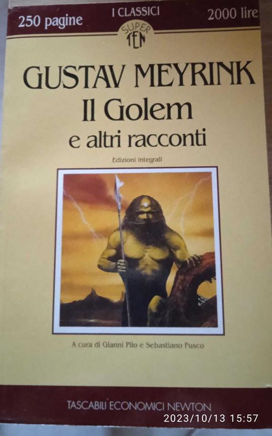 Il Golem e altri racconti - Gustav Meyrink - copertina