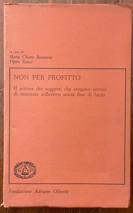 Non per profitto - copertina