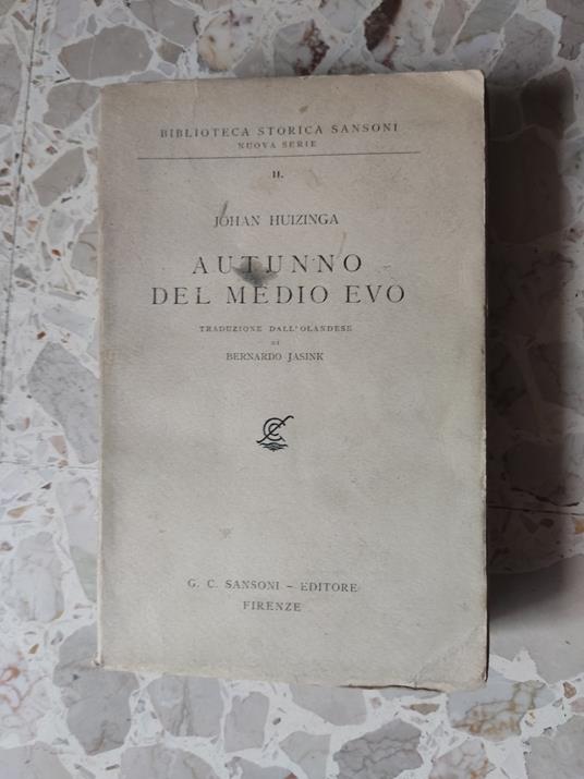 Autunno del Medio Evo - Johan Huizinga - copertina
