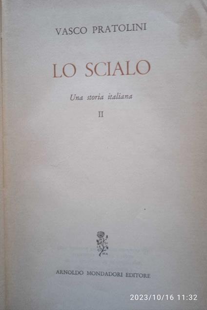 Lo scialo - Vasco Pratolini - copertina