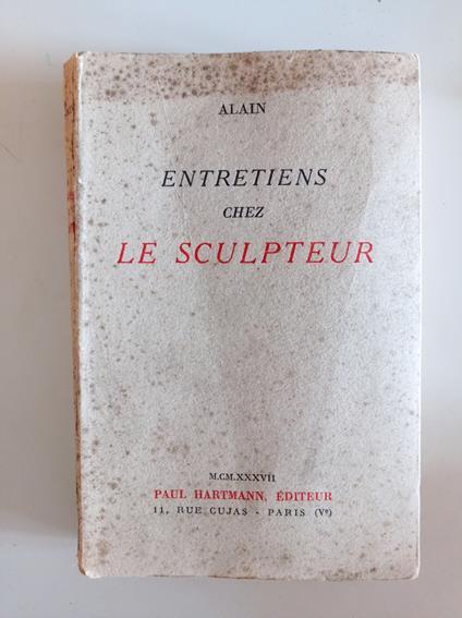 Entretiens chez le sculpteur - Alain - copertina