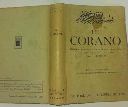 Il Corano. Nuova versione e note critico-illustrative - Luigi Bonelli - copertina