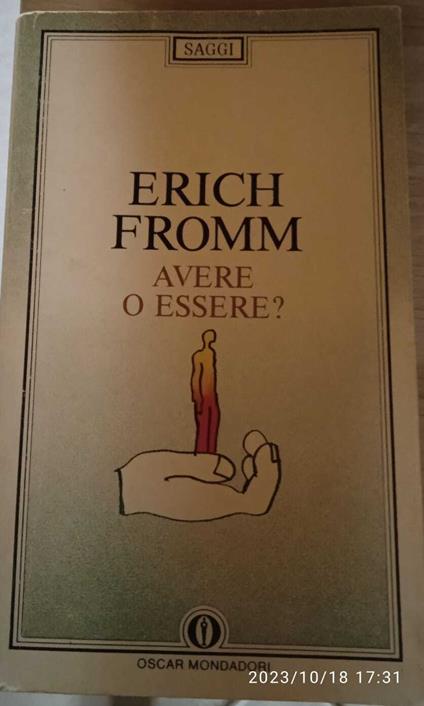 Avere o essere? - Erich Fromm - copertina