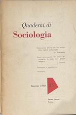 Quaderni di sociologia Inverno 1960