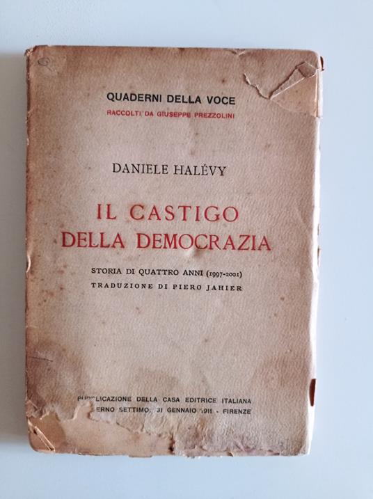 Il castigo della democrazia - Daniel Halévy - copertina